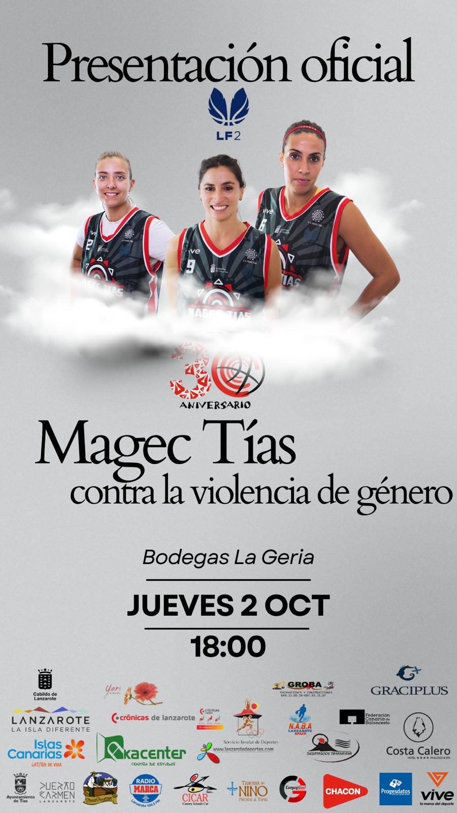 Cartel. Presentación CD Mahec Tías Contra la Violencia de Género