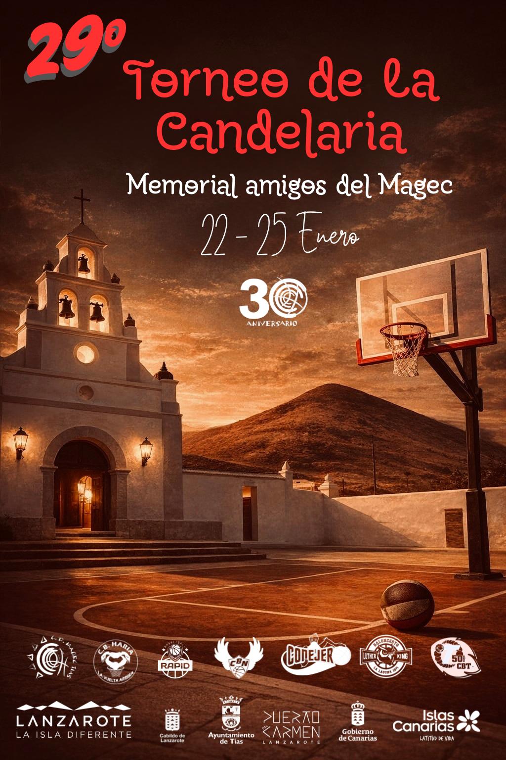 Cartel. Torneo La Candelaria - Memorial Amigos del Magec