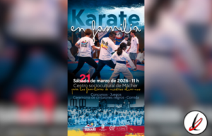 Familia practicando karate, imagen para el artículo sobre Nathan Montoya y su pase al Nacional Infantil de Pádel