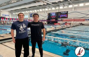 Foto de dos miembros del club CN Nadamas de Lanzarote