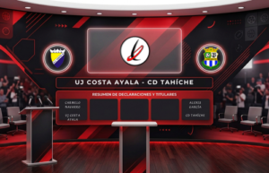 Sala de prensa UJ Costa Ayala vs CD Tahíche