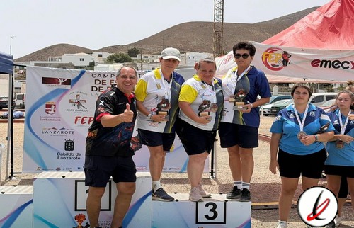Tercer puesto para el equipo femenino del Lanzarote Tropical en el Campeonato de España de Petanca