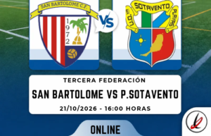 Online. San Bartolomé vs Playas de Sotavento