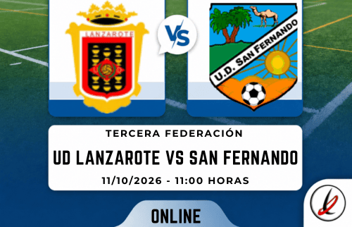 Online. UD Lanzarote vs UD San Fernando. Tercera Federación (0-1)