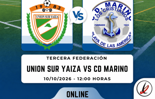 Online. Unión Sur Yaiza vs CD Marino. Tercera Federación (2-1)